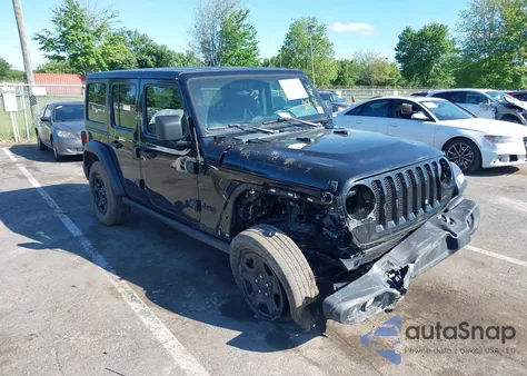 2022 Jeep Wrangler Unlimited Sport 4X4 z USA, uszkodzony, nr VIN 1C4HJXDN4NW255589